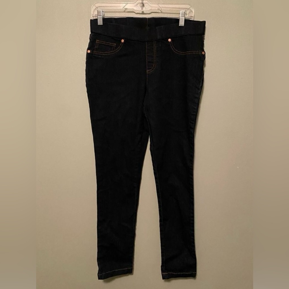 Faded Glory Dark Wash Pull On Skinny Jeans Size 10 NWOT